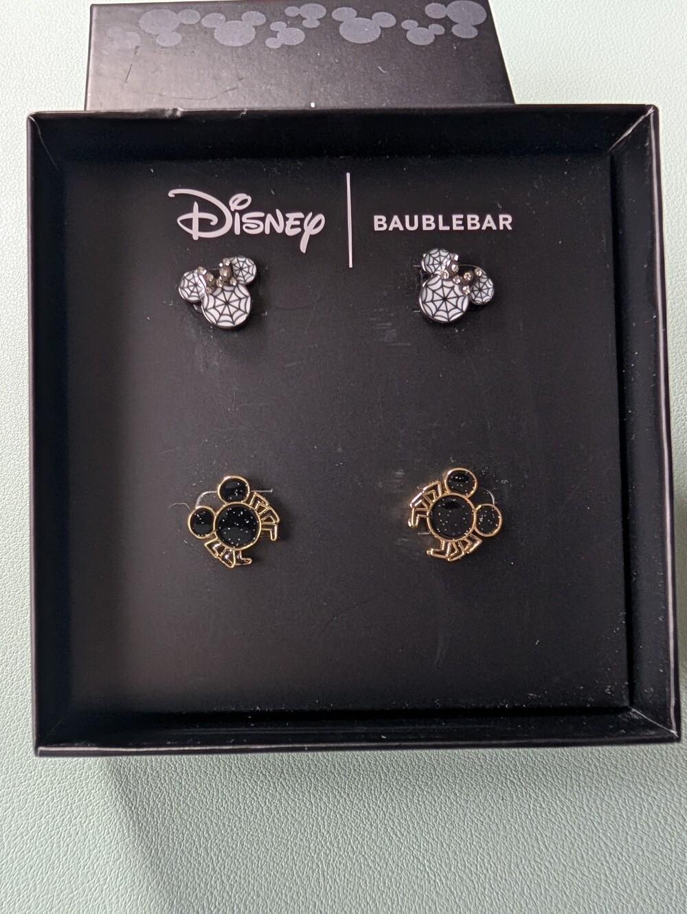 Disney x BaubleBar Mickey Mouse Spider & Web Halloween Stud Earring 2-Pack